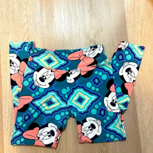 LuLaRoe Minnie Mouse Patterned Leggings - Picture 1 of 2